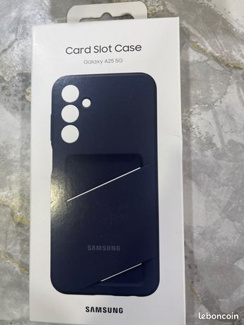 Coque de protection avec porte carte intégré pour Samsung Galaxy A25 Bleu