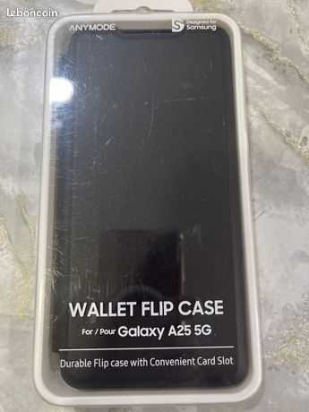 Coque de protection Flip Wallet Designed for Samsung Galaxy A25 Noir