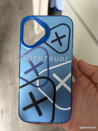 Coque gertrude bleu iphone 16