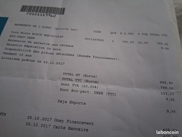 Cuisinière Bosch ref HGD747355F