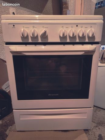 Cuisinière BRANDT KVP1161W vitrocérammique + four pyrolyse