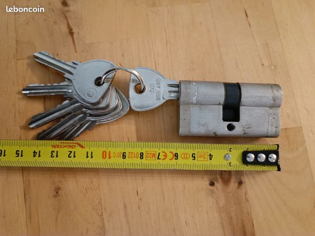 Cylindre de serrure Bricard et 6 clés