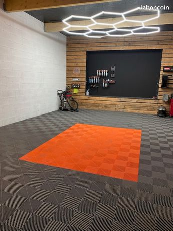 Dalle de sol clipsable CLIC & dalle - pour garage atelier terrasse showroom piscine