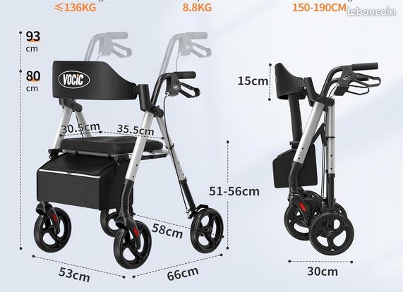 Déambulateur pliable léger