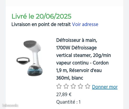 Défroisseur quasi