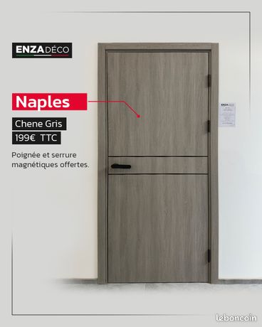Portes dintérieur FIN DE CHANTIER CHARNIERES INVISIBLES SERRURE MAGNETIQUE POIGNEE INCLUS