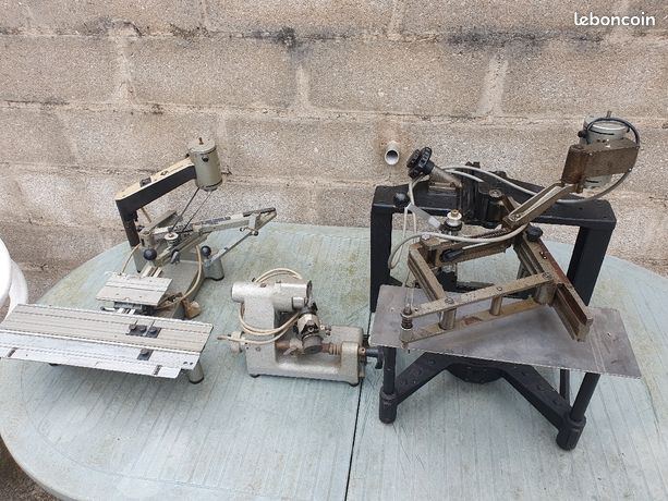 Deux pantographes et 1 affuteuse