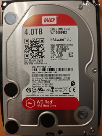 Disque dur 4Tb WD Red 6600h
