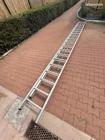 Échelle alu coulissante à corde 2x19