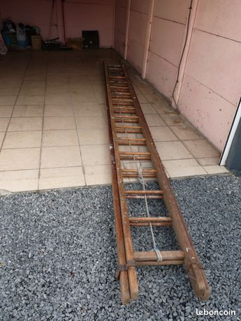 Echelle coulissante bois 2x445m