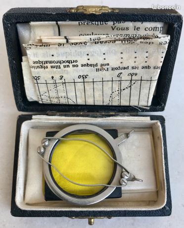 Ecran Dégradé Omag / Verre Coloré Couleur Jaune Pour Appareil Photographique Ancien / Appareil Photo Vintage Optique Accessoire Objectif En Boite / SP-597 A11