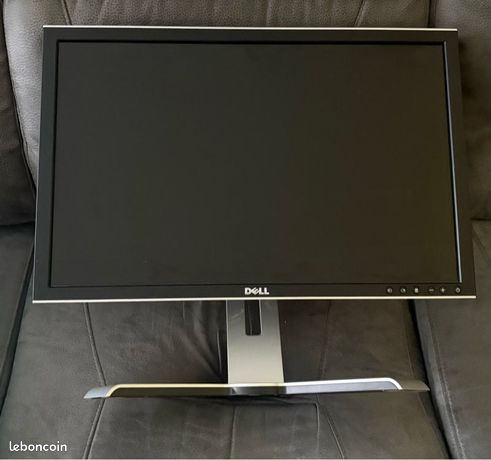 Écran ordinateur PC avec socle réglable de la DELL + 2 câbles de branchement