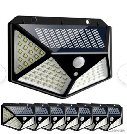 Ensemble de 10 lampes solaires avec détection de mouvement Étanches IP65 3 réglages