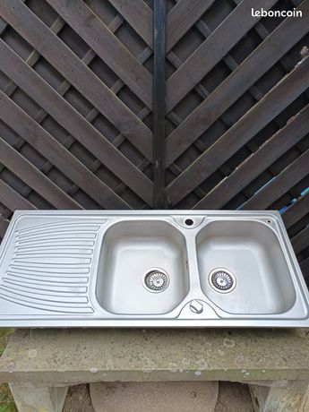 Evier 2 bacs inox