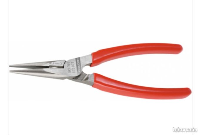 FACOM 193A.16G Pince demi ronde Facom Bec fins courts, droits, finement striés 3 x 160mm Vendeur Pro