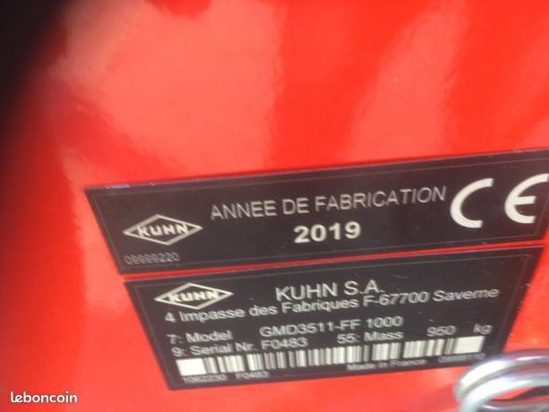 Faucheuse khun 3511 ff
