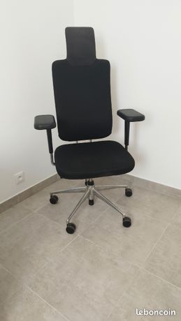 Fauteuil de direction Vitra en tissu respirant noir