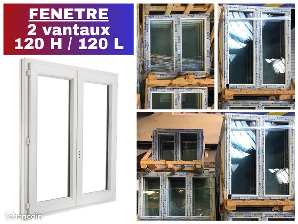 Fenêtre PVC 120x120 blanc standard