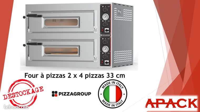 Four à Pizza Électrique – 2 Chambres – 8 Pizzas – Entry Max MAX8F – Pizza Group