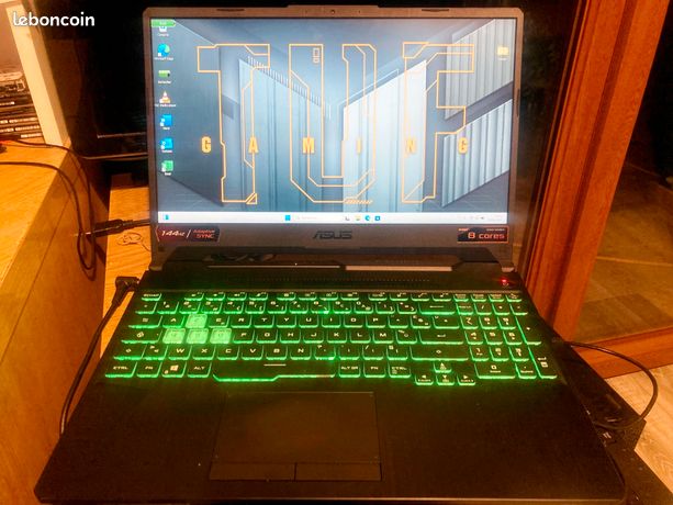 GAMER ASUS TUF A15 FA506QM-Ryzen 7 5800H-AMD Radeon Vega + GeForce RTX 3060-SSD 500G-RAM16G-Win11+office 2019-Wifi 5-HDMI-Bluetooth-webcam-chargeur-PLASTURGIE SACOCHE-CHARGEUR 33
