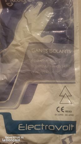 Gants isolants 2500v/500v/ électrique/protection/batterie