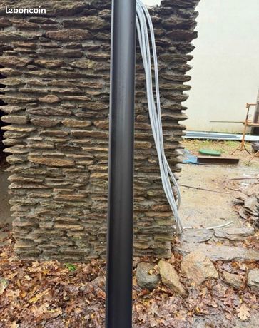 Gouttière 1/2 ronde de 25 Zinc Anthracite
