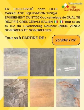 GRANDE LIQUIATION de CARRELAGE 120x60 et 60x60 stock limité