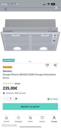 Hotte encastrable