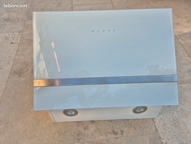 Hotte aspirante décoratif en verre 60cm avec filtre a charbon