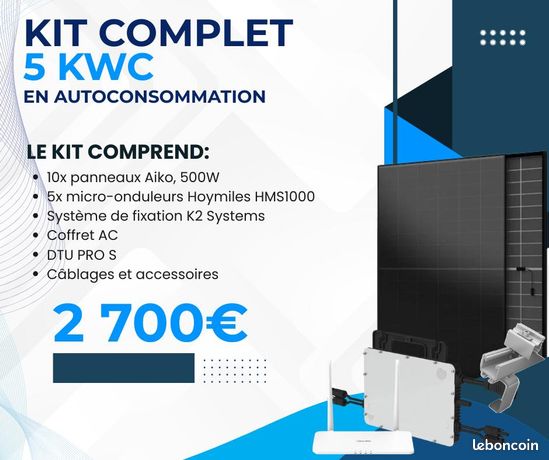 Hoymiles 5 kWc kit photovoltaïque