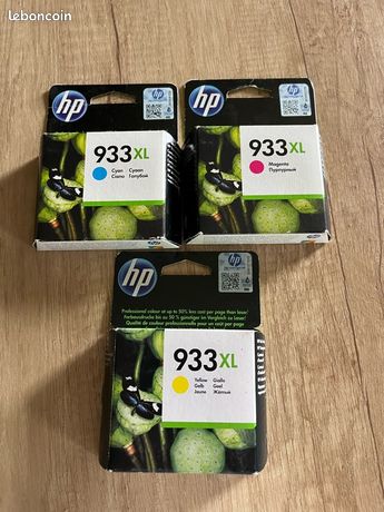 HP 933XL cartouche d'encre grande capacité jaune ou cyan ou magenta