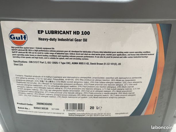 Huile d'engrenage hd100 - 20l
