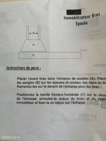 Iimmobilisateur bras/épaule