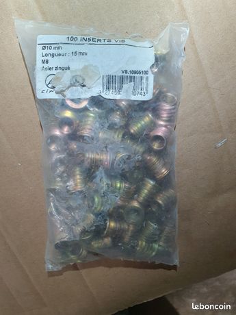 Inserts filetés pour bois M8