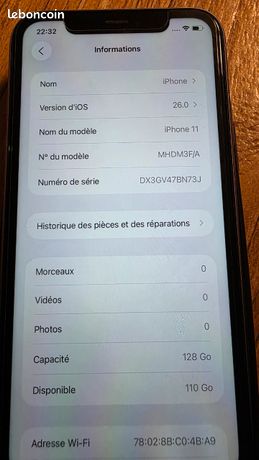 Iphone 11 128Go