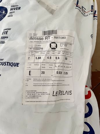 Isolation - Lots 8 ballots de panneaux isolants Métisse en coton recyclé
