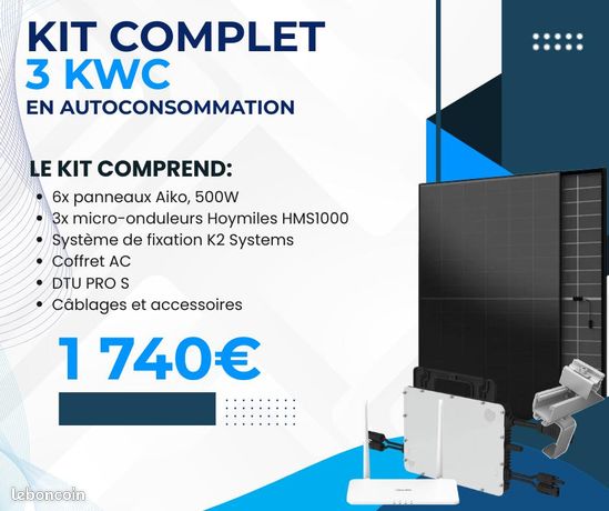 Kit 3 kW des panneaux solaires