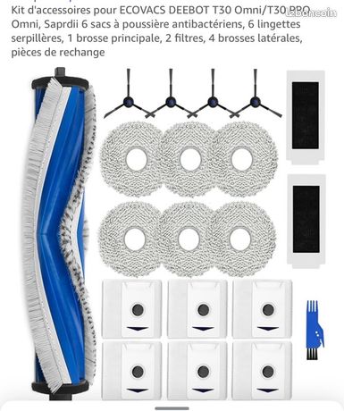 Kit d'accessoires pour ECOVACS DEEBOT T30 Omni/T30 PRO Omni