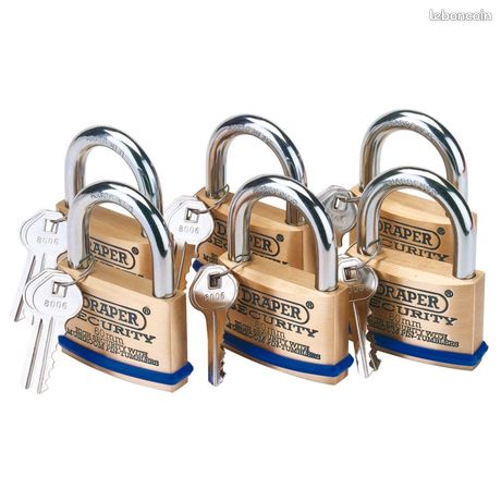 Kit de 6 cadenas à clé en cuivre Draper 8302/60/KA