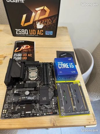 KIT PC GAMER ( i510400F ,Z590 GIGABYTE WIFI , 2X8 GO RGB A 3200)
