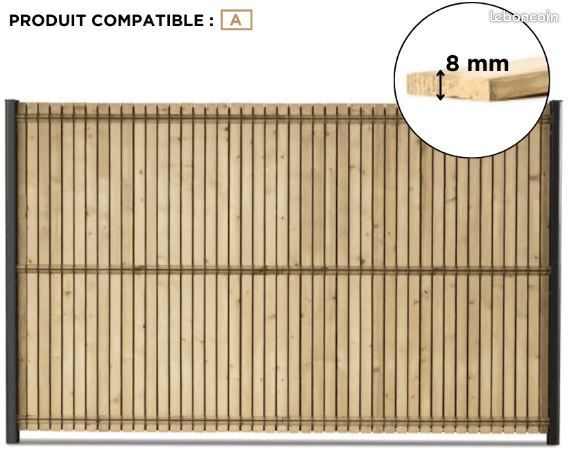 Kits Occultant Lattes Bois 8mm et 22mm maille 50mm