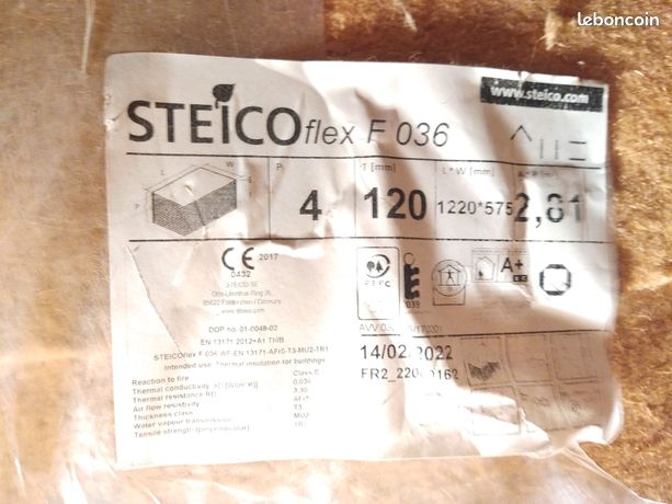 Laine de bois Steico flex en 120 mm