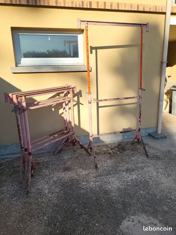 4 tréteaux acier