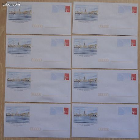 8 enveloppes pré-timbrées illustrées
