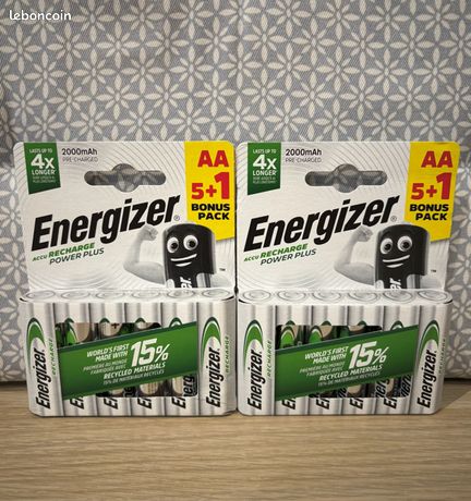 12 Piles Rechargeables "AA / LR06" Energizer