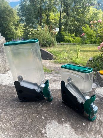 Lot de 15 à 20 distributeurs rotatifs pour granulés, graines ou croquettes – Idéal vrac, alimentation animale, céréales