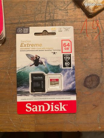 19 cartes microSD SanDisk Extreme 64 Go – Perpignan