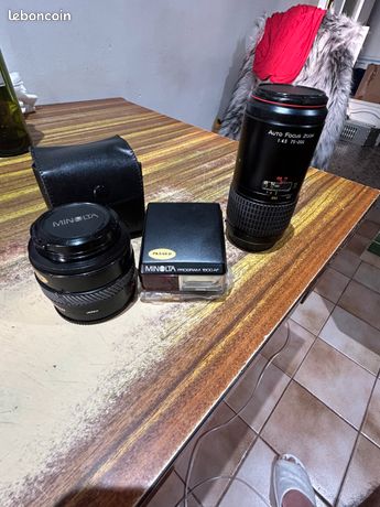 2 objectifs + flash infrarouge Minolta