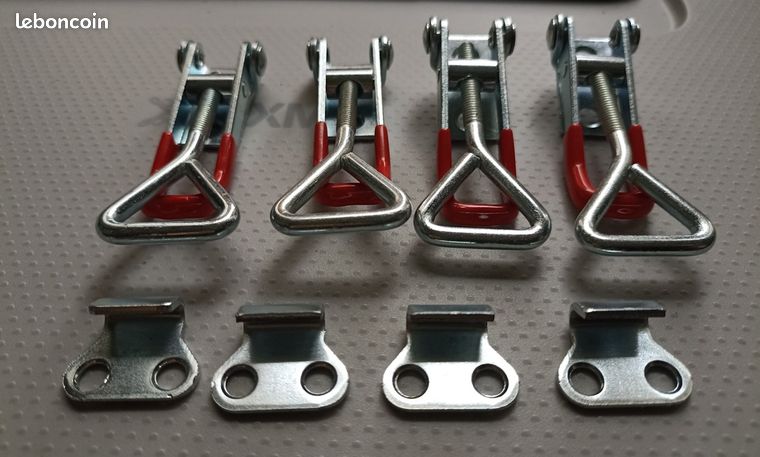 Lot de 4 loquets de sangle réglables en fer robuste