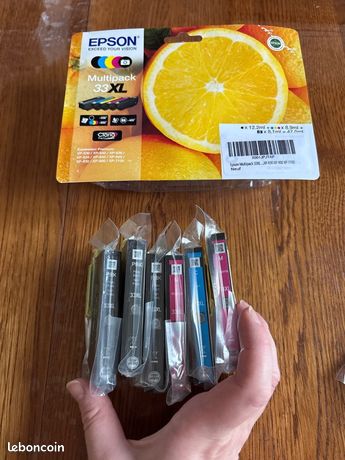 Lot de 6 cartouches EPSON 33 XL NOIR MAGENTA CYAN NEUF